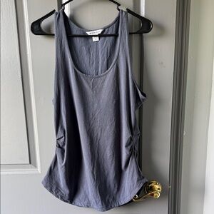Athleta Slate Gray Scoop-Neck Tank with Side Twist